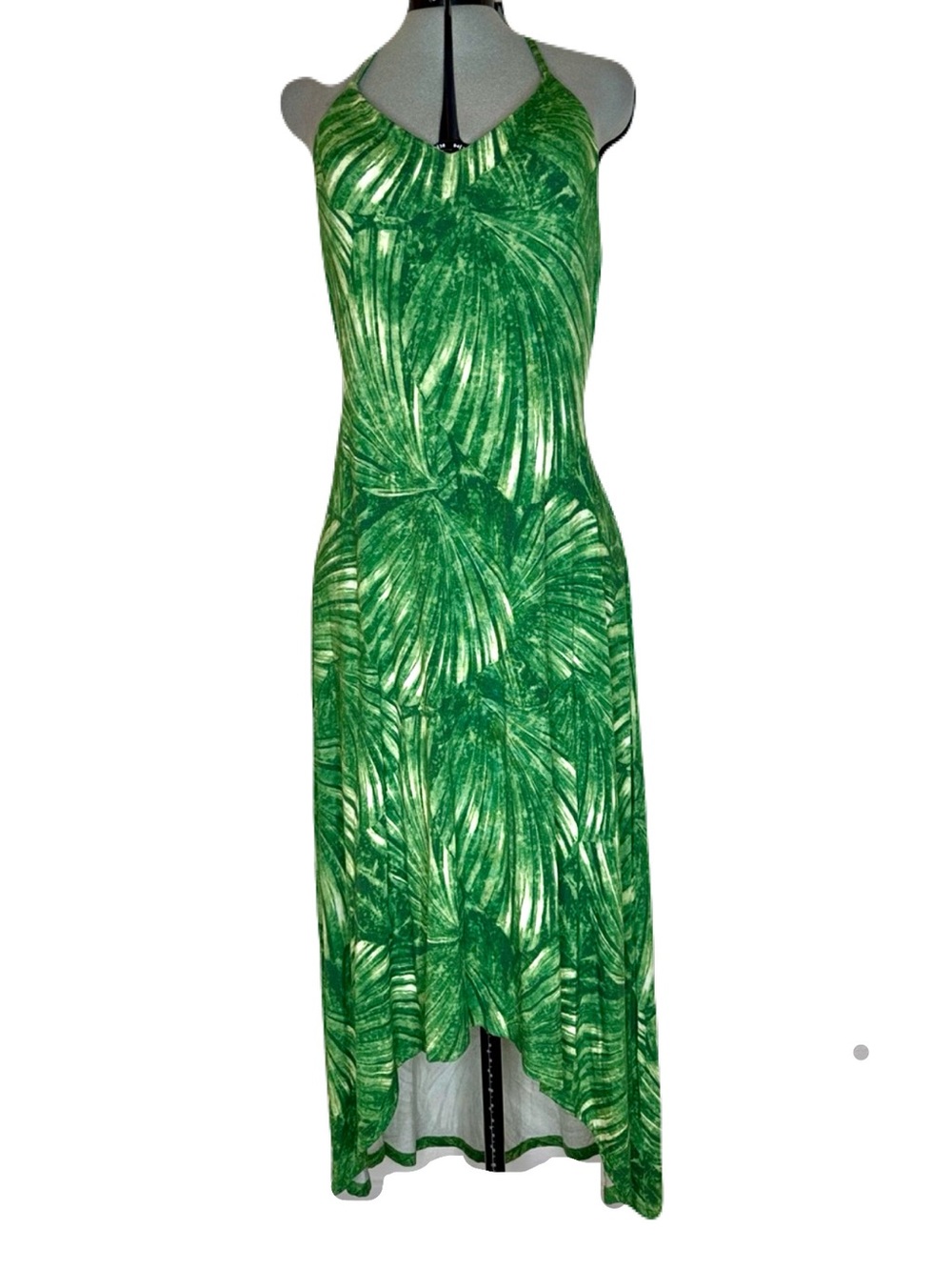 C&C California Tropical Palm Print Maxi Dress NWT Resort Vacation L NWT